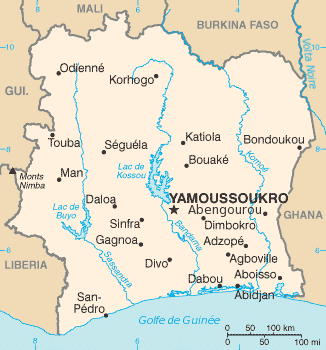 La géographie de la Côte d'Ivoire.